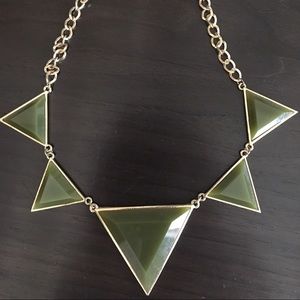 Green triangle necklace