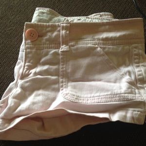 Pale pink shortie shorts