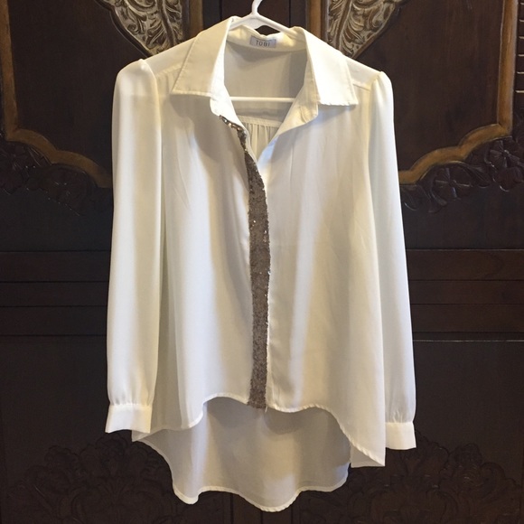 High-low, white Blouse