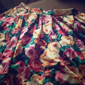 Floral skater skirt