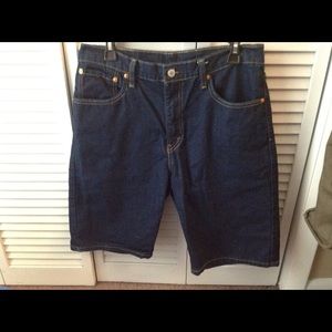 Men's Levi's 569 Shorts Dark Wash - Size 33