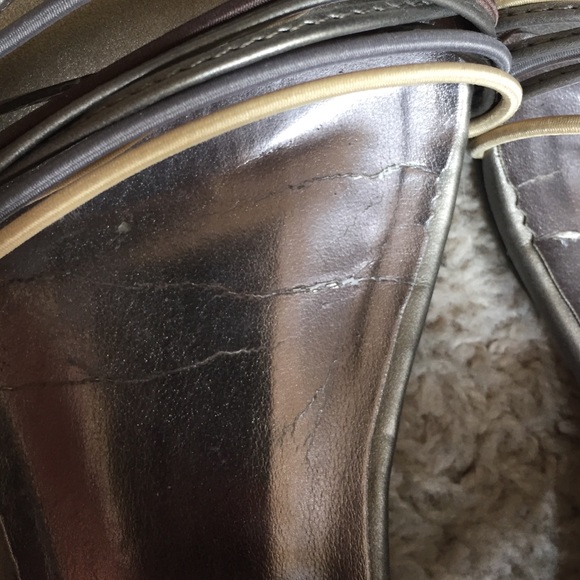 Elastic band metallic wedge sandal - Picture 4 of 4