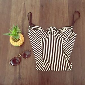 Striped bodysuit American apparel