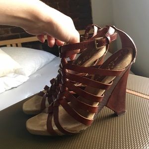 Sam Edelman funky wooden wedges