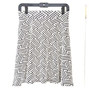 Black and white zig zag skirt