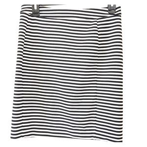 Black and white stripes skirt