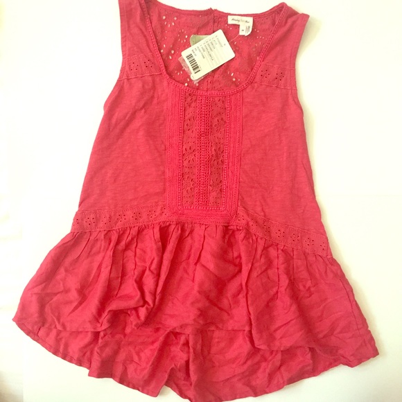 Red XS Meadow Rue shirt from Anthropologie