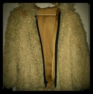 Fur coat, curly lamb, size small