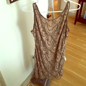 Prelude sleeveless beaded gatsby style dress