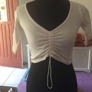 White crop top