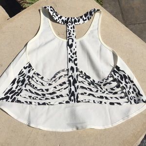Cream Sabo Skirt tank top