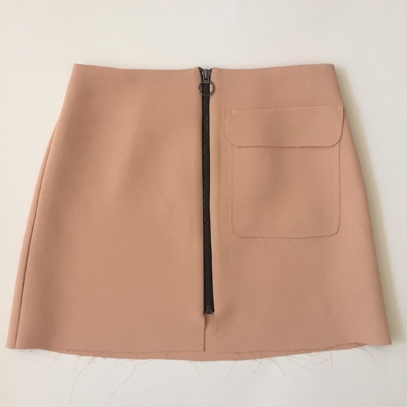 Topshop Petite US 2 Zip Front Skirt