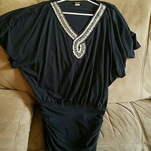 Dolman beaded dress