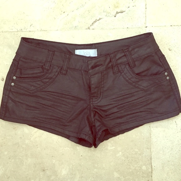 Faux Leather/Denim Biker Shorts Size 5