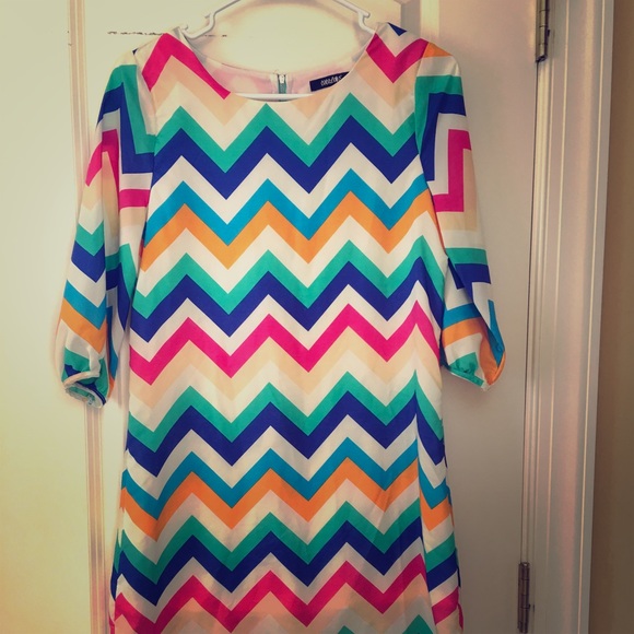 Colorful chevron tunic