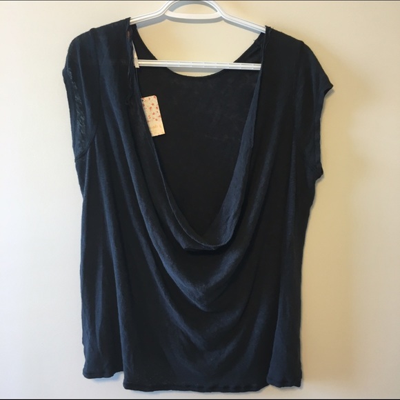 Free People Open Back Knit Top