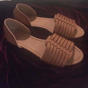 Woven Huarache Style Flats - like new