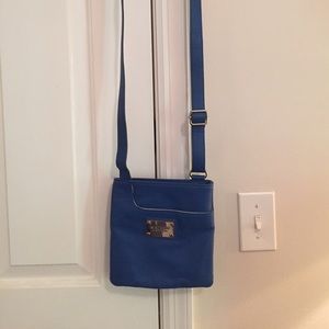 Blue Nine West across the shoulder purse
