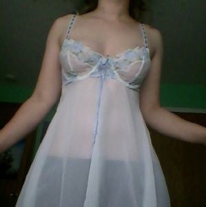 Private Luxuries Sexy White Lace Babydoll