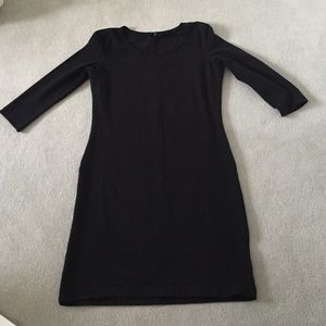Black 3/4 length sleeves dress