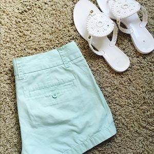 Turquoise J. Crew Chino Shorts