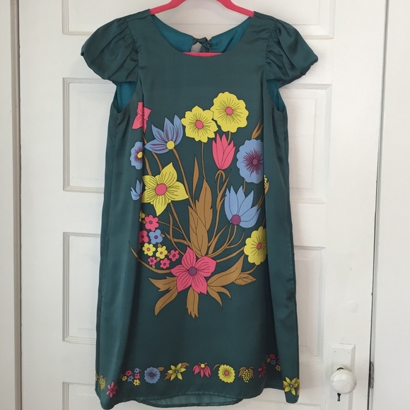 Voom by Joy Han Teal Baby Doll Dress