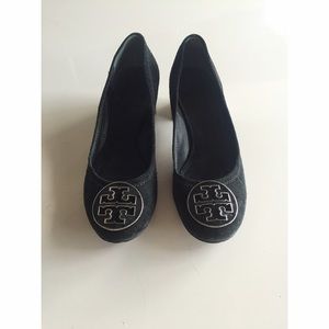 Black Suede Tory Burch Heels
