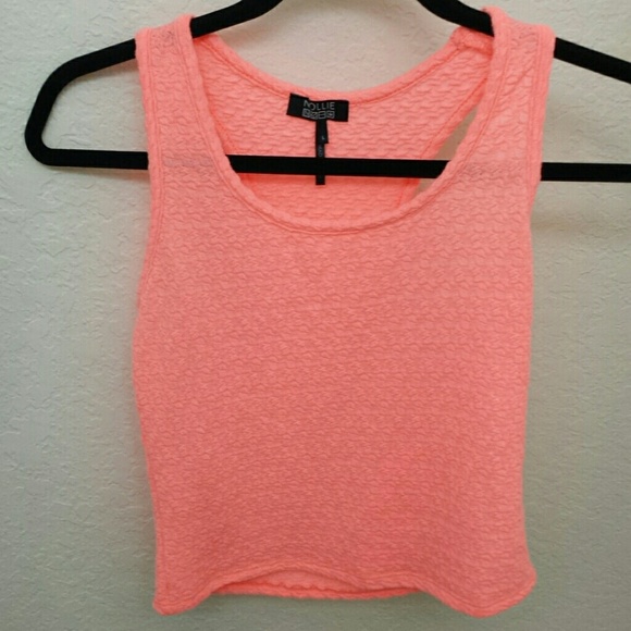 Nollie cropped neon orange top