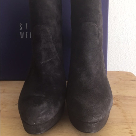 STUART WEITZMAN Chain Heel Short Boot - Picture 3 of 4