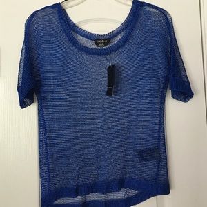 BEBE METALLIC BOXED SWEATER