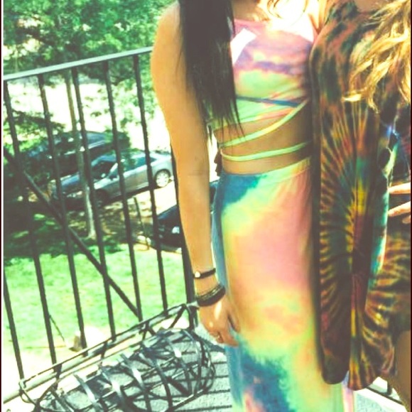 Rainbow two piece outfit