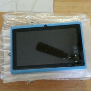 Light blue Android tablet
