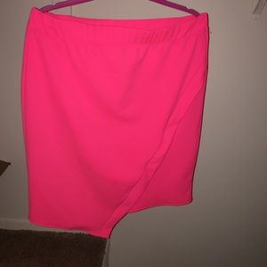 [LAST CALL] asymmetrical neon pink mini skirt