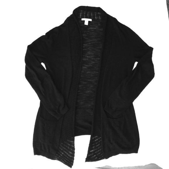 Banana Republic black cotton cardigan