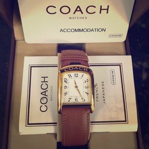 Coach gold buckle watch