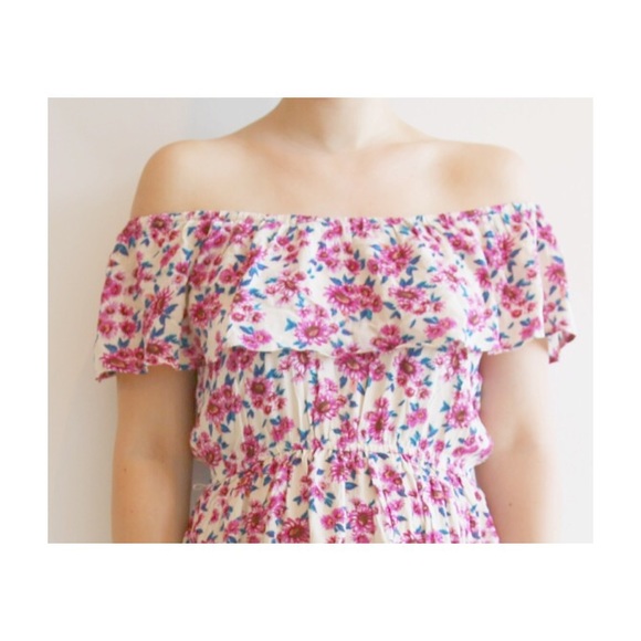 Forever 21 Dresses & Skirts - Summer Floral Off Shoulder Festival Dress
