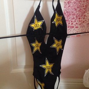 SOLD One piece Rockstar Energy drink swimsuit