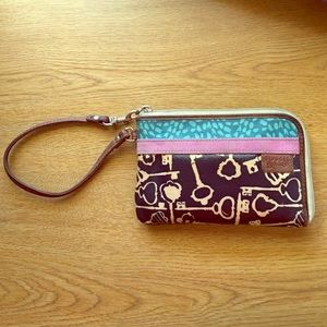 EUC Fossil Key-Per Wristlet Purse - Price Firm