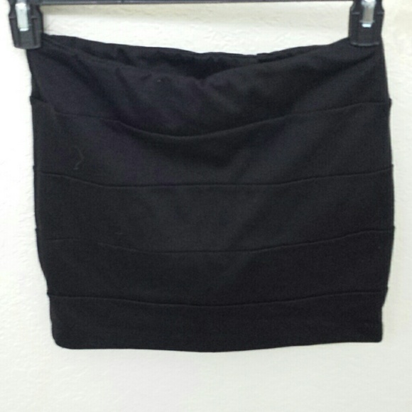 Tight black mini skirt