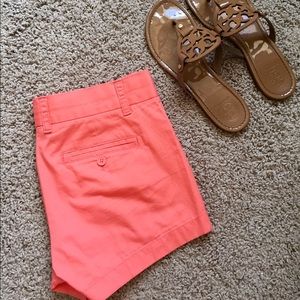 Coral J. Crew Chino Shorts
