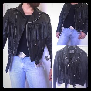 Men's Fringe Genuine Leather Jacket