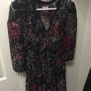 Black floral sheer dress!