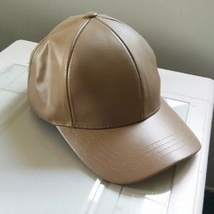 Faux leather hat