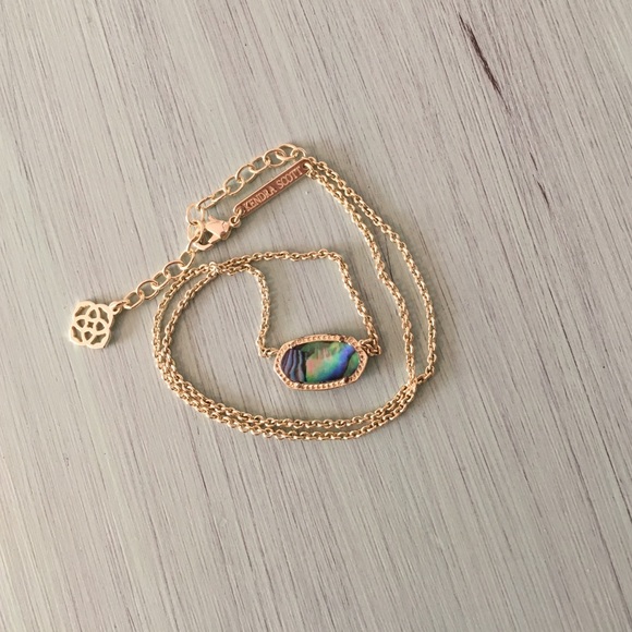 Kendra Scott abalone Elisa necklace