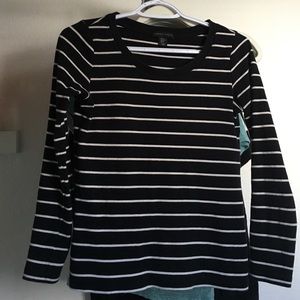 Black and white stripe shirt long sleeve