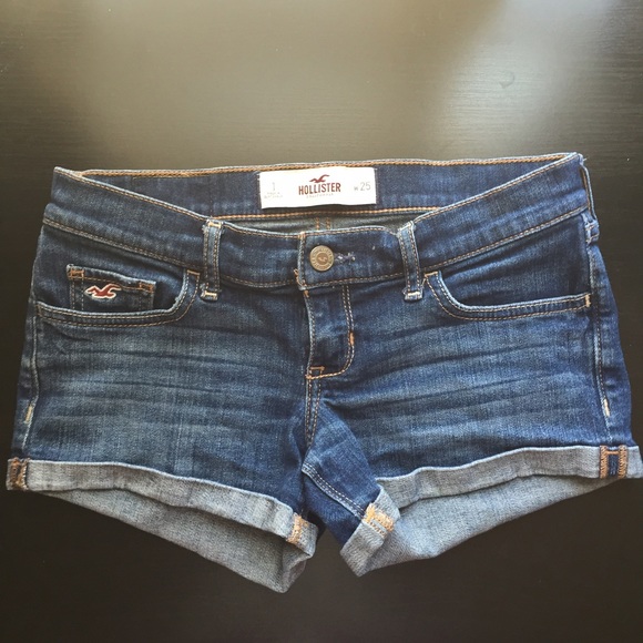 Cuffed Denim Hollister Shorts
