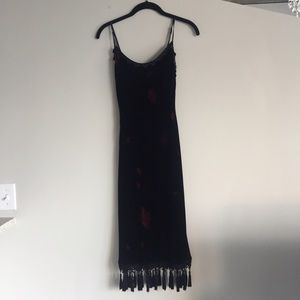 Betsey Johnson Cocktail Dress w/ Roses and Tassels