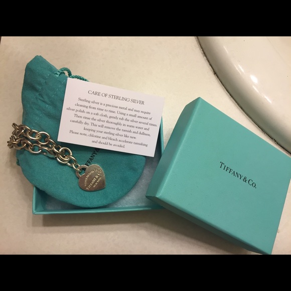 Tiffany and Co. Silver heart bracelet