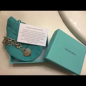 Tiffany and Co. Silver heart bracelet