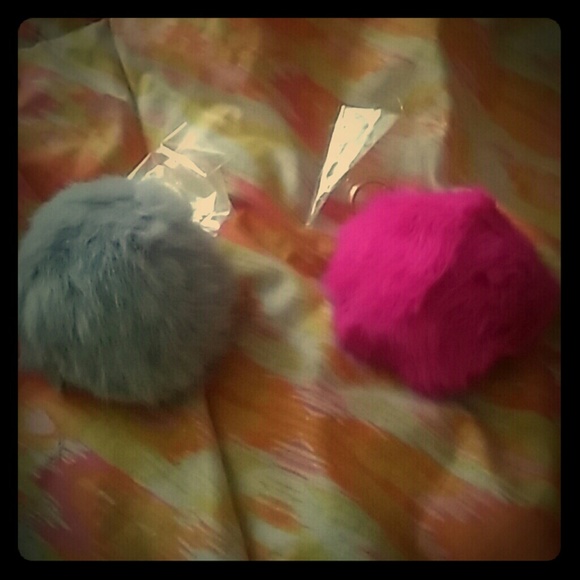 Fashion Nova Fluff Ball Keychain NWT
